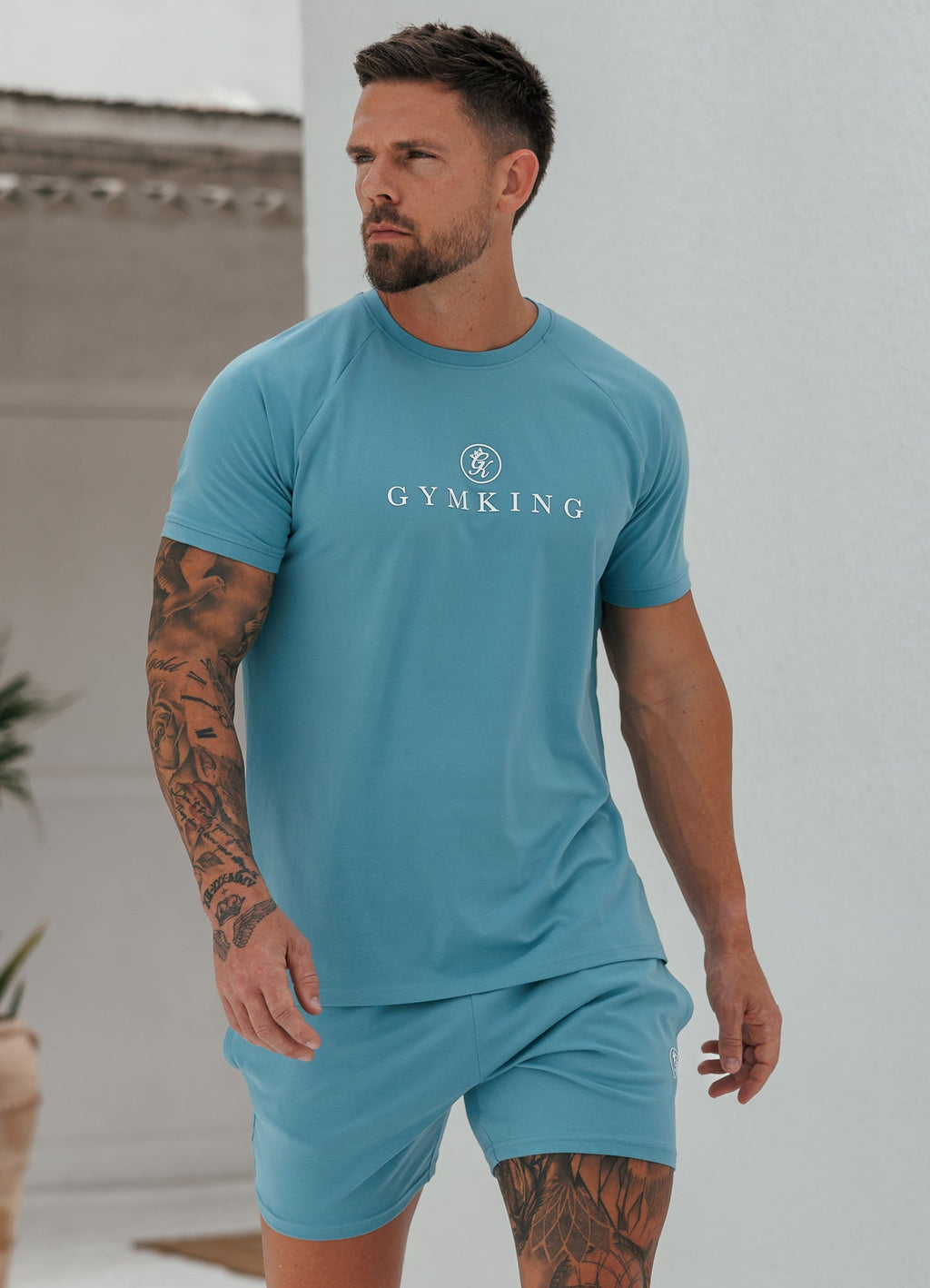 Gym King Pro Logo Jersey 6" Short - Blue