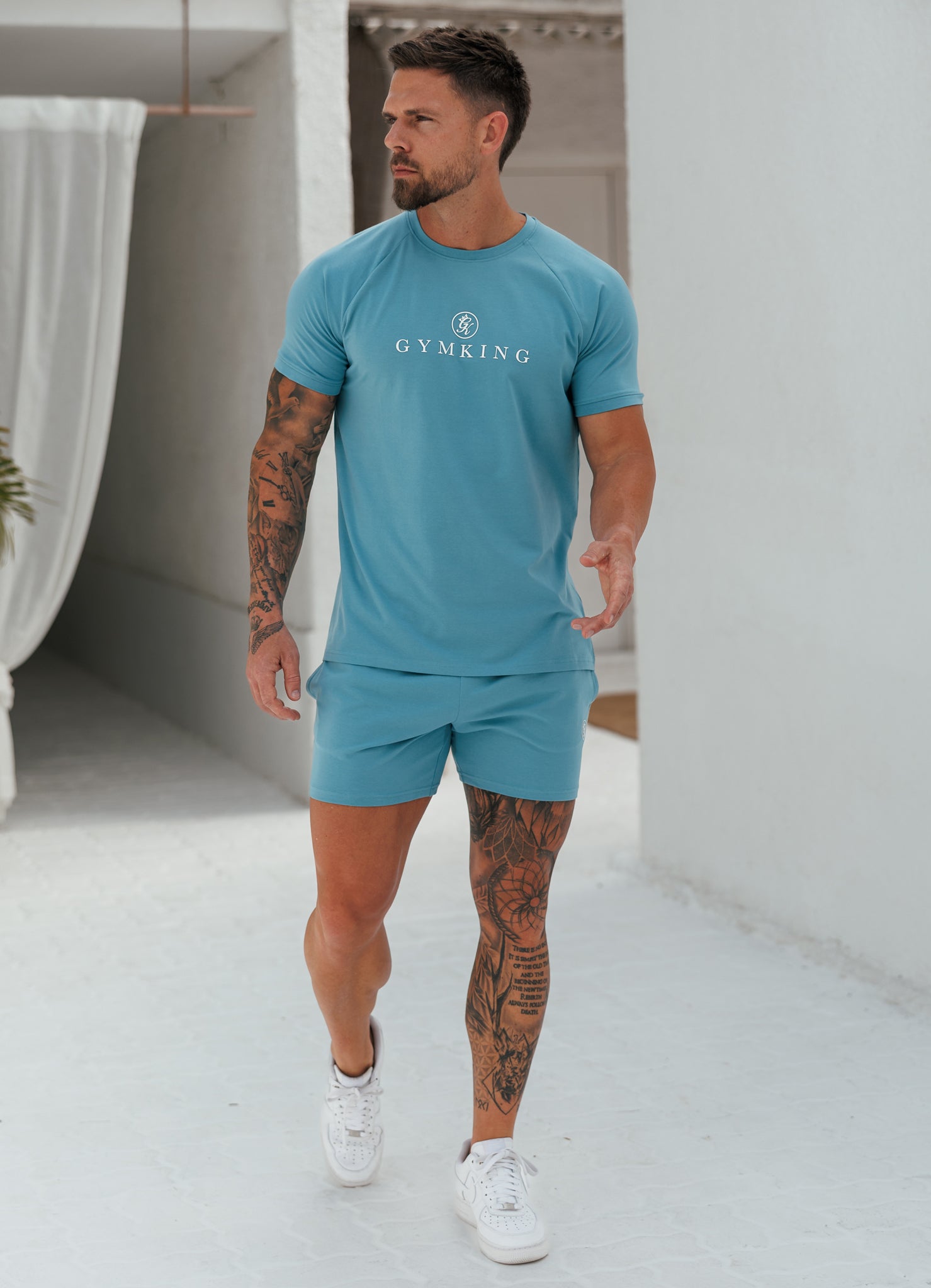 Gym King Pro Logo Jersey 6" Short - Blue