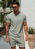 Gym King Fundamental Linear Tee - Urban Sage
