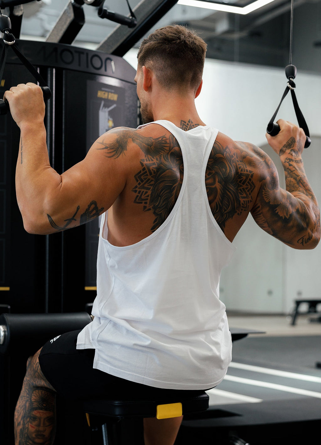 Gym King Fundamental Stringer Jersey Vest - White