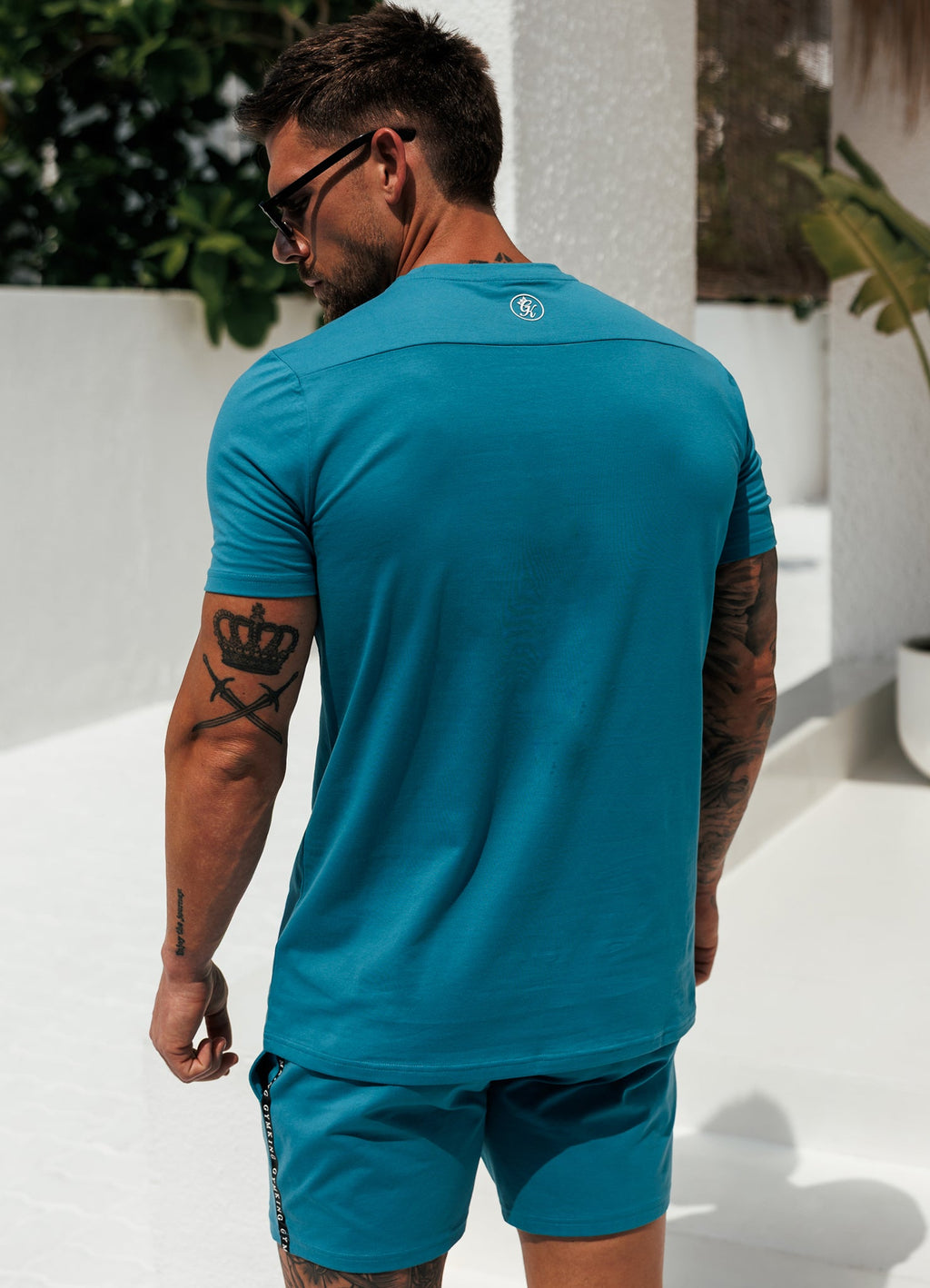 Gym King Taped Jersey Tee - Harbour Teal
