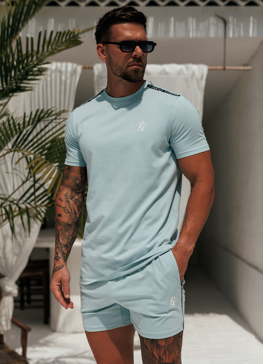 Gym King Taped Jersey Tee - Dusky Mint